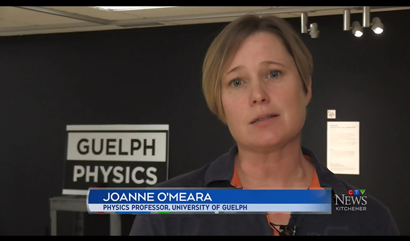 Dr. Joanne O'Meara on CTV News talking about STEM Week