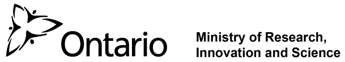 Ontario Ministry of Research, Innovation and Science logo