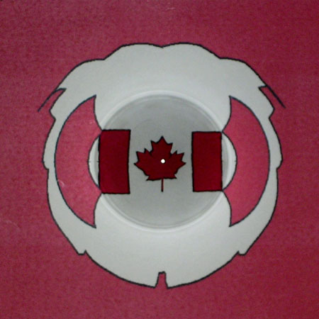 Canada flag with cononical mirror