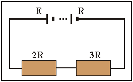 Diagram with two resistors connected in series