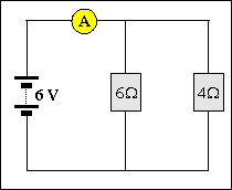 diagram of circuit with two resistors connected in parallel