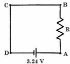 Diagram of circuit with current of 2.38 A