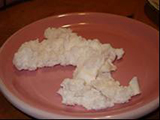 Expanded Ivory soap on a plate after going in the microwave